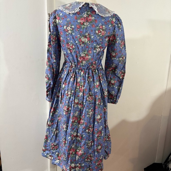 Vtg Rare Editions NWT Floral Prairie Dress Cottagecore Girls SZ 16 USA Blue Pink - Picture 7 of 16